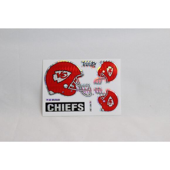 Kansas City Chiefs Vending Machine NFL Stickers Football Helmet Prism 1993 New - Picture 1 of 4